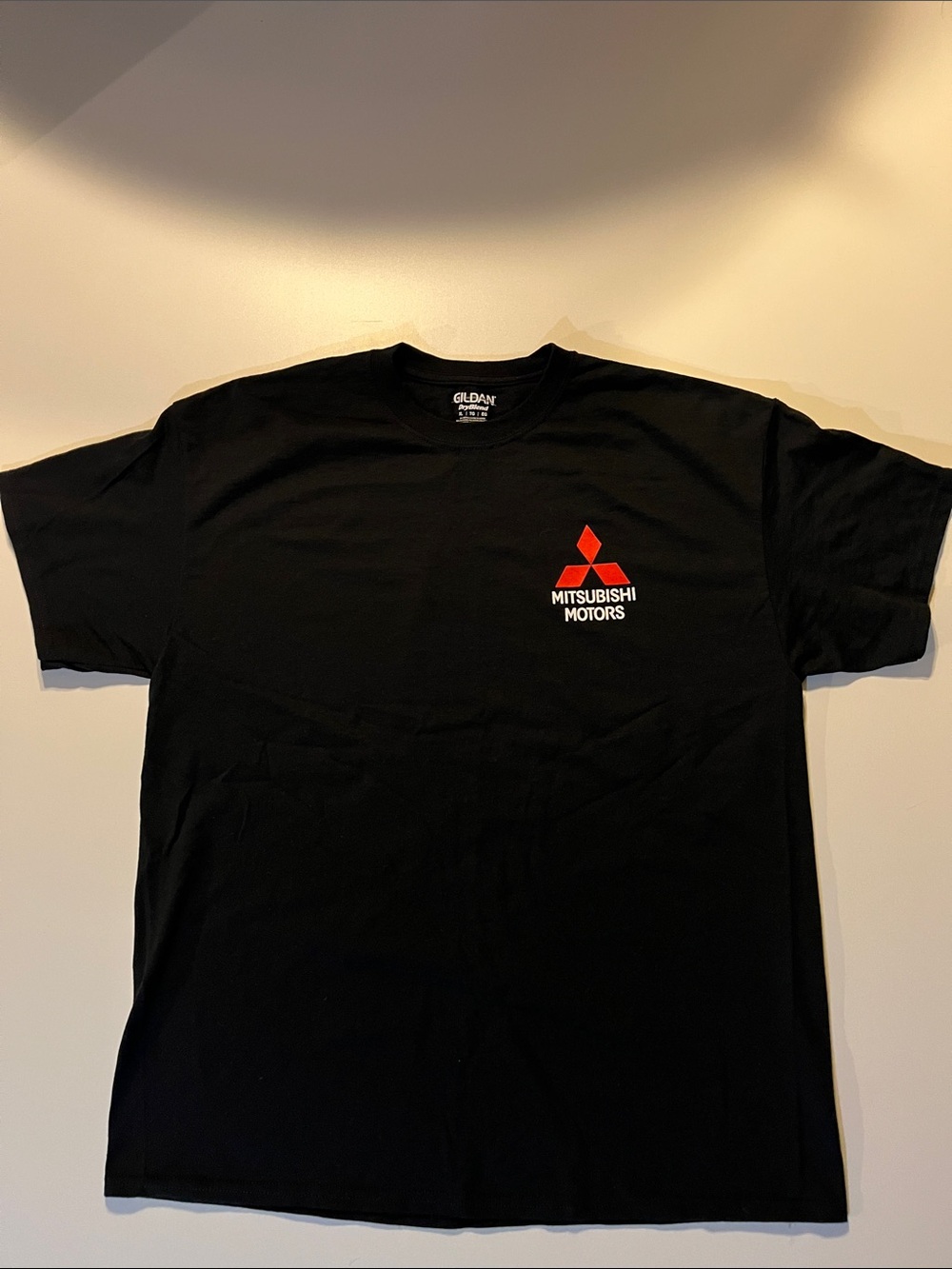 Gildan Black Short-Sleeve Tee with Red Mitsubishi Logo